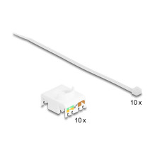Delock Keystone Modul RJ45 Buchse zu LSA Cat.6A werkzeugfrei orange Set 10 Stück Delock Keystone Modul RJ45 Buchse zu LSA Cat.6A werkzeugfrei orange Set 10 Stück