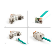 Delock Keystone Modul RJ45 Buchse zu LSA Cat.6A werkzeugfrei orange Set 10 Stück Delock Keystone Modul RJ45 Buchse zu LSA Cat.6A werkzeugfrei orange Set 10 Stück