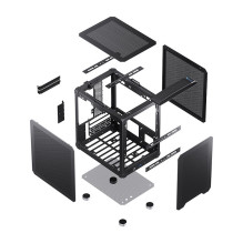 Jonsbo C6 PC-Gehäuse, Mini-Tower, Micro-ATX, mit Tragegriff - schwarz Jonsbo C6 PC-Gehäuse, Mini-Tower, Micro-ATX, mit Tragegriff - schwarz
