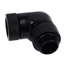 K Alphacool Icicle Angle Adapter 90 Degree Rotatable G1 / 4 AG to G1 / 4 IG - Black K Alphacool Icicle Angle Adapter 90 Degree Rotatable G1 / 4 AG to G1 / 4 IG - Black