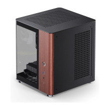 Jonsbo TK-0 PC Gehäuse, Mini-Tower, Mini-ITX, Tempered Glass, Holz - schwarz