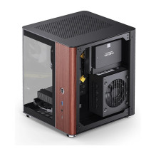 Jonsbo TK-0 PC Gehäuse, Mini-Tower, Mini-ITX, Tempered Glass, Holz - schwarz