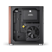 Jonsbo TK-0 PC Gehäuse, Mini-Tower, Mini-ITX, Tempered Glass, Holz - schwarz