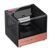 Jonsbo TK-0 PC Gehäuse, Mini-Tower, Mini-ITX, Tempered Glass, Holz - schwarz