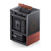 Jonsbo T6 PC Gehäuse, Mini-Tower, Mini-ITX, Tempered Glass, Holz - schwarz Jonsbo T6 PC Gehäuse, Mini-Tower, Mini-ITX, Tempered Glass, Holz - schwarz