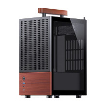 Jonsbo T6 PC Gehäuse, Mini-Tower, Mini-ITX, Tempered Glass, Holz - schwarz Jonsbo T6 PC Gehäuse, Mini-Tower, Mini-ITX, Tempered Glass, Holz - schwarz
