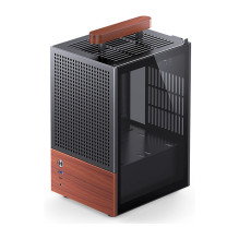 Jonsbo T6 PC Gehäuse, Mini-Tower, Mini-ITX, Tempered Glass, Holz - schwarz Jonsbo T6 PC Gehäuse, Mini-Tower, Mini-ITX, Tempered Glass, Holz - schwarz