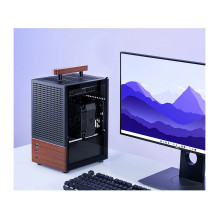 Jonsbo T6 PC Gehäuse, Mini-Tower, Mini-ITX, Tempered Glass, Holz - schwarz Jonsbo T6 PC Gehäuse, Mini-Tower, Mini-ITX, Tempered Glass, Holz - schwarz