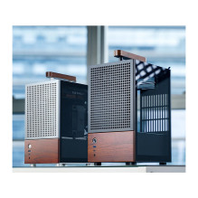 Jonsbo T6 PC Gehäuse, Mini-Tower, Mini-ITX, Tempered Glass, Holz - schwarz Jonsbo T6 PC Gehäuse, Mini-Tower, Mini-ITX, Tempered Glass, Holz - schwarz