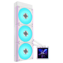 K Lian Li „HydroShift II LCD-S“ 360CL Balta, „AiO“ su vandens aušinimu