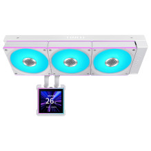 K Lian Li „HydroShift II LCD-S“ 360CL Balta, „AiO“ su vandens aušinimu