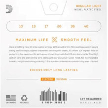 D'Addario XS Regular Light (10-46) - elektrinės gitaros stygos D'Addario XS Regular Light (10-46) - elektrinės gitaros stygos