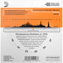 D'Addario EJ15 - akustinės gitaros stygos (10-47) D'Addario EJ15 - akustinės gitaros stygos (10-47)