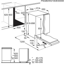 Electrolux E62LD100S Fully built-in 13 place settings