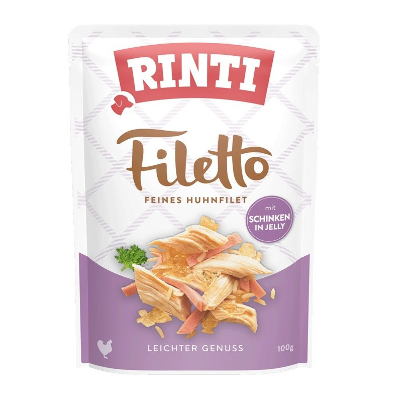 RINTI Filetto Chicken fillet with ham - wet dog food - 100g