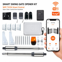 Vartų automatikos komplektas 2x40W, iki 2x2,5m ir 200kg, su „Wi-Fi Tuya“ rele, PNI