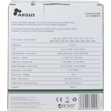 K Cooler Multi Socket Inter-Tech Argus SU-260 , 115x AM3 / 4 FM TDP 150W K Cooler Multi Socket Inter-Tech Argus SU-260 , 115x AM3 / 4 FM TDP 150W