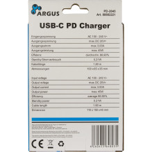 Charger USB-C 45W Black Inter-Tech PD-2045 Charger USB-C 45W Black Inter-Tech PD-2045