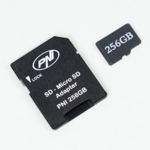 PNI 256GB MicroSD memory card with SD adapter Class 10, 80 Mb / s, V30 PNI 256GB MicroSD memory card with SD adapter Class 10, 80 Mb / s, V30