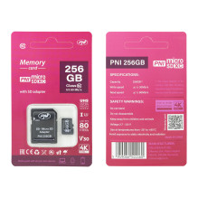 PNI 256GB MicroSD memory card with SD adapter Class 10, 80 Mb / s, V30 PNI 256GB MicroSD memory card with SD adapter Class 10, 80 Mb / s, V30