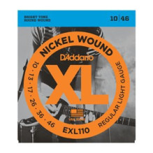 Elektrinės Gitaros Stygos - D'Addario EXL110 Elektrinės Gitaros Stygos 10-46 Elektrinės Gitaros Stygos - D'Addario EXL110 Elektrinės Gitaros Stygos 10-46