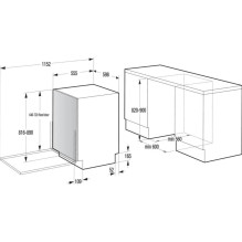 GORENJE GV16D9 60 cm įmontuojama indaplovė GORENJE GV16D9 60 cm įmontuojama indaplovė