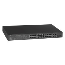 Komutatorius - TP-Link T1500-28PCT, Juodas Komutatorius - TP-Link T1500-28PCT, Juodas