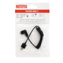 HDMI Laidas - Spiralinis HDMI į Mini HDMI 50cm 48Gbps 8K 60Hz HDMI Laidas - Spiralinis HDMI į Mini HDMI 50cm 48Gbps 8K 60Hz