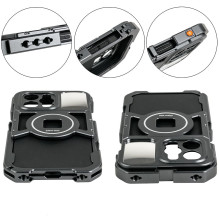 Telefono Dėklas - VRIG iPhone 14 Pro Max Aliuminis su Hot Shoe System ir Veidrodžiu Telefono Dėklas - VRIG iPhone 14 Pro Max Aliuminis su Hot Shoe System ir Veidrodžiu