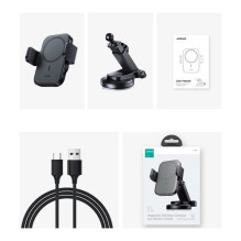 Joyroom 'JR-ZS295' car holder black (15W / Magsafe Compatible) (magnetic / adhesive)