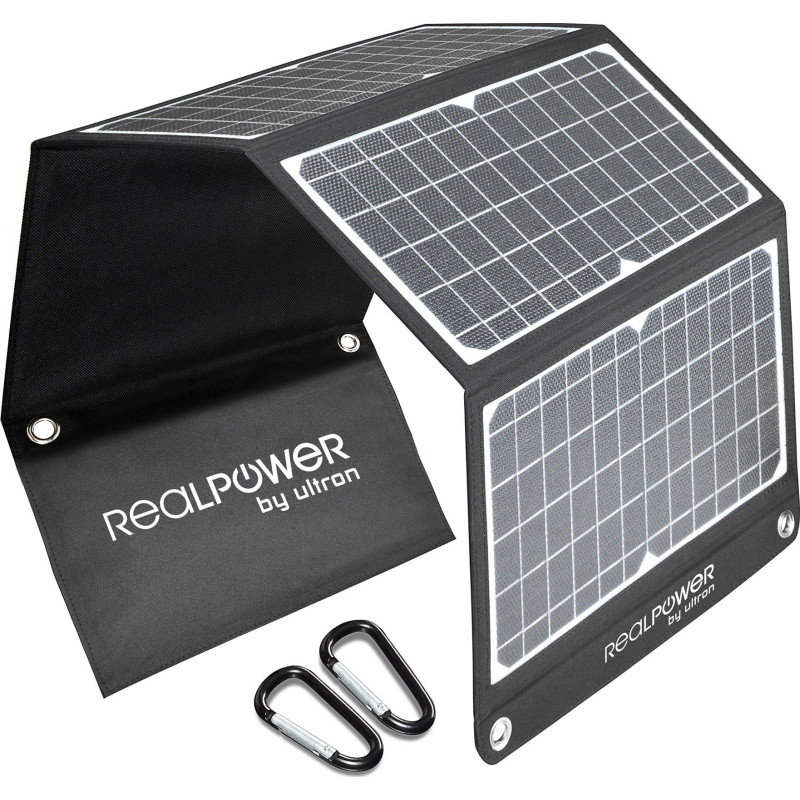 Saulės įkroviklis Realpower RealPower Saulės baterija SP-30E 30 vatų 4 sulankstomos plokštės