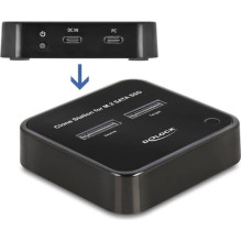 Delock SSD prijungimo stotelė 2 lizdams - M.2 kortelė - USB-C 3.2 (2 karta) - juoda
