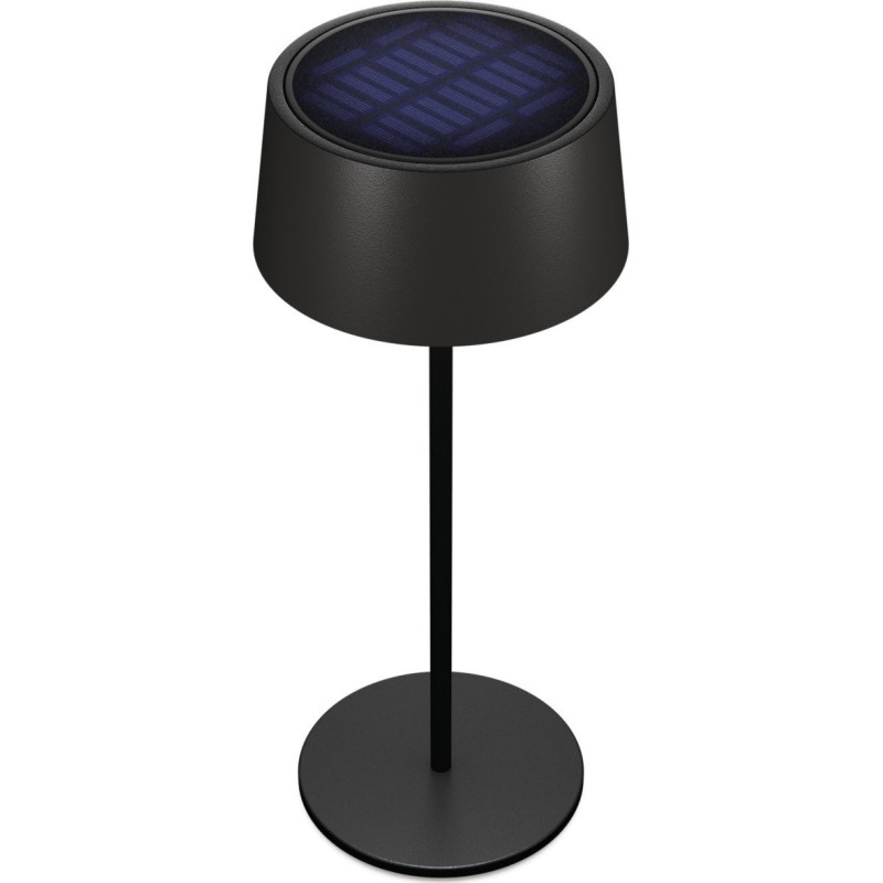RealPower LED solar table lamp with battery, adjustable, black