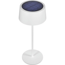 RealPower LED solar table lamp with battery, adjustable, white