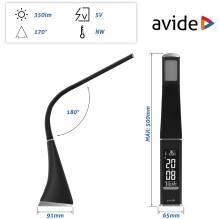 Galda lampa Nedis Black