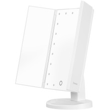 Humanas HS-ML04 makeup mirror with LED lighting - white Humanas HS-ML04 makeup mirror with LED lighting - white