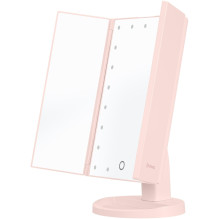 Veidrodėlis makiažui Humanas HS-ML04 su LED apšvietimu - pink Veidrodėlis makiažui Humanas HS-ML04 su LED apšvietimu - pink
