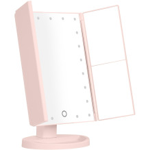 Makeup mirror Humanas HS-ML04 with LED lighting - pink Makeup mirror Humanas HS-ML04 with LED lighting - pink