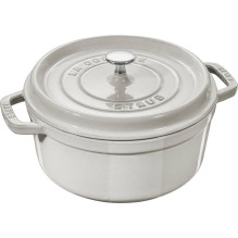 Staub Roaster round 24cm white truffle 40501-412-0 405014120 (40501-412-0) Staub Roaster round 24cm white truffle 40501-412-0 405014120 (40501-412-0)