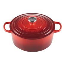 Le Creuset Signature round roasting pan 28cm cherry red Le Creuset Signature round roasting pan 28cm cherry red