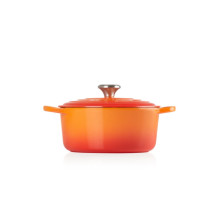 Cast iron pot round Ø24cm / 4.2L orange