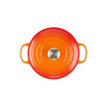 Cast iron pot round Ø24cm / 4.2L orange