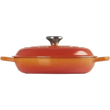 Ketaus seklus puodas 30 cm / 3,5 l oranžinis Ketaus seklus puodas 30 cm / 3,5 l oranžinis