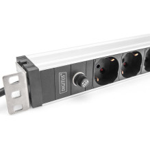 DIGITUS 8-way power distribution board 1HE PDU, IEC C14 male IT DIGITUS 8-way power distribution board 1HE PDU, IEC C14 male IT