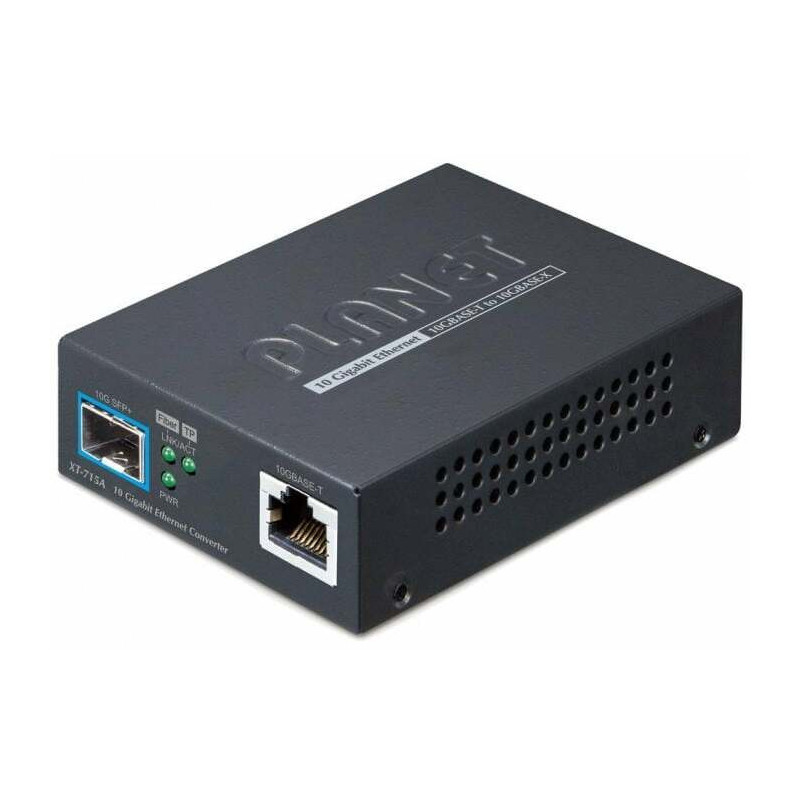 Optiskā šķiedras pārveidotājs Planet Planet 10G GE uz 10G SFP+ mediju pārveidotājs XT-715A