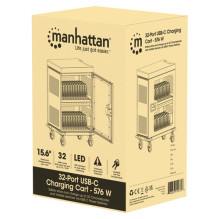 Manhattan Charging cabinet for 32 laptops and tablets 32x USB-C PD 576W Manhattan Charging cabinet for 32 laptops and tablets 32x USB-C PD 576W