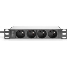 DIGITUS PDU 1U 4xCEE7 / 5 FR-outputs 230V / 16A Black DIGITUS PDU 1U 4xCEE7 / 5 FR-outputs 230V / 16A Black
