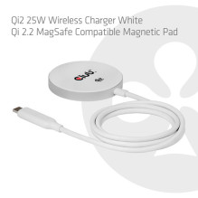 Club3D Wireless Qi2 USB-C Charger 25W White Retail Club3D Wireless Qi2 USB-C Charger 25W White Retail