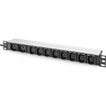 DIGITUS PDU 1HE 8xC13 2xC19 outputs 230V / 16A Black