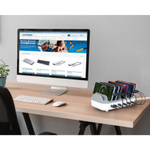 Lādētājs Manhattan MANHATTAN 10-Portu USB-Power Delivery uzlādes stacija 200W